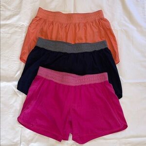 Columbia Women's Pink, Black, and Orange Shorts Set
